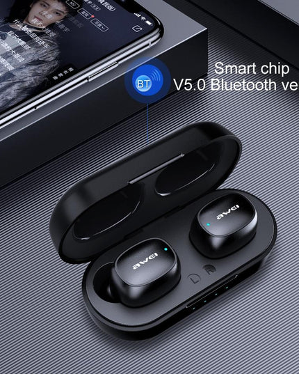 Wireless Sports Headset With Charging Case - T13 Tws Bluetooth V5.0 - Black-1915196720132788230