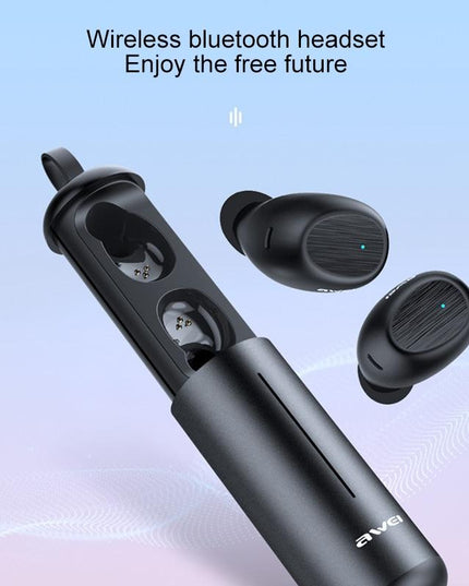 Wireless Sports Headset With Portable Charging Case - T55 Tws Bluetooth V5.0 Black-1915196738575142917