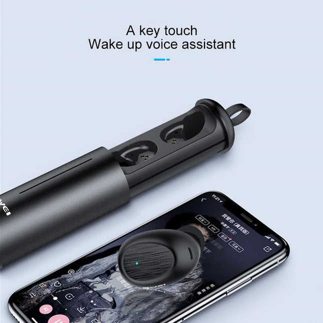 Wireless Sports Headset With Portable Charging Case - T55 Tws Bluetooth V5.0 Black-1915196738575142918