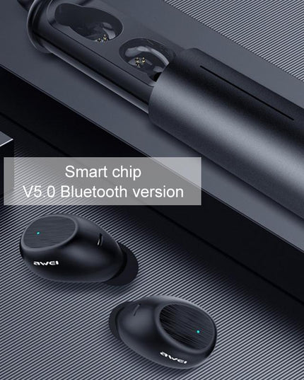 Wireless Sports Headset With Portable Charging Case - T55 Tws Bluetooth V5.0 Black-1915196738575142919
