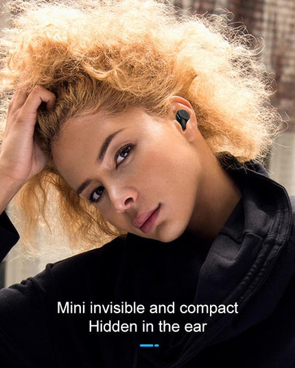 Wireless Sports Headset With Portable Charging Case - T55 Tws Bluetooth V5.0 Black-1915196738575142920
