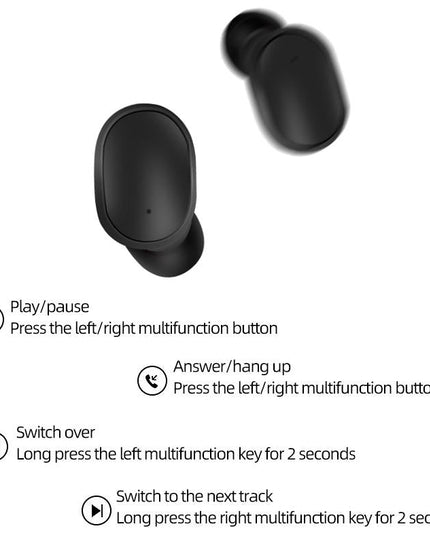 Waterproof Wireless Bluetooth Earphones With Charging Box - A6S-1915196682165948424