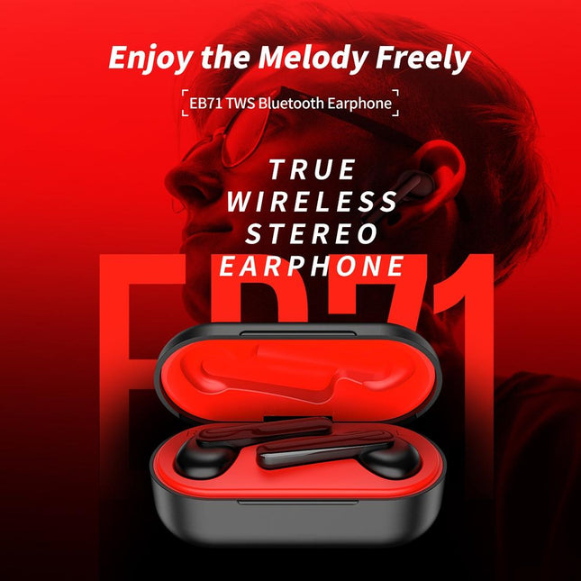Waterproof Wireless Bluetooth Earphones - Stereo 5.0 - Black-1915196700071432194