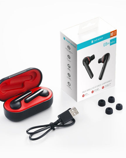 Waterproof Wireless Bluetooth Earphones - Stereo 5.0 - Black-1915196700071432200