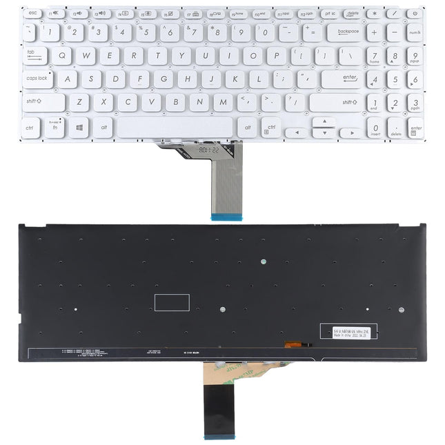 Us Keyboard With Backlight For Asus Vivobook X512 - Silver-1915196596845416453