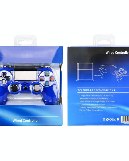 Snowflake Button Wired Gamepad For Ps4 - Green Camouflage-1915197515121168386
