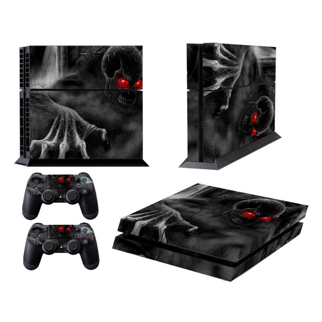 Stylish Dark Devil Pattern Protective Sticker For Sony Ps4-1915197255246286849