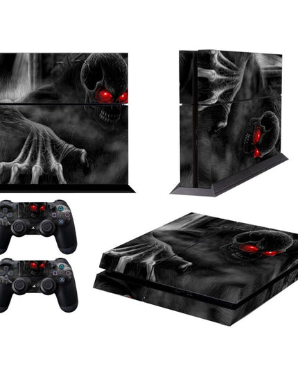 Stylish Dark Devil Pattern Protective Sticker For Sony Ps4-1915197255246286850