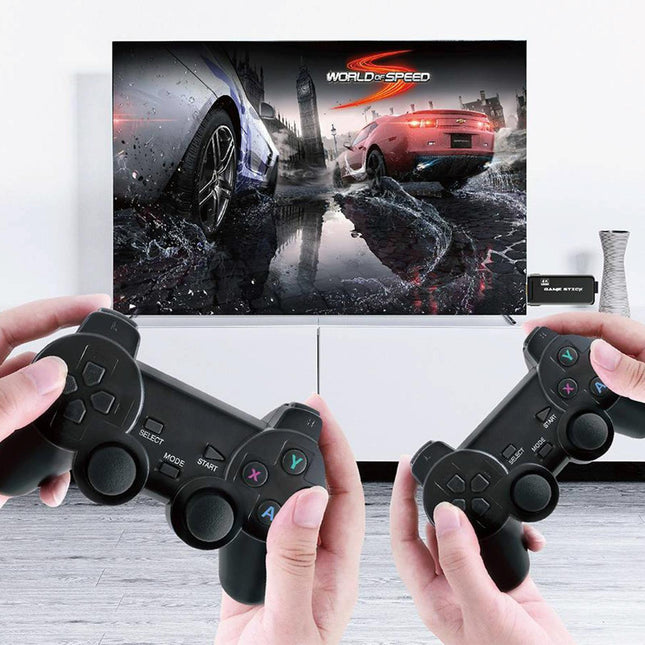 64Gb 4K Retro Game Stick + 2 Wireless Gamepads & 10 000+ Pre-Installed Games-1915198063752908805