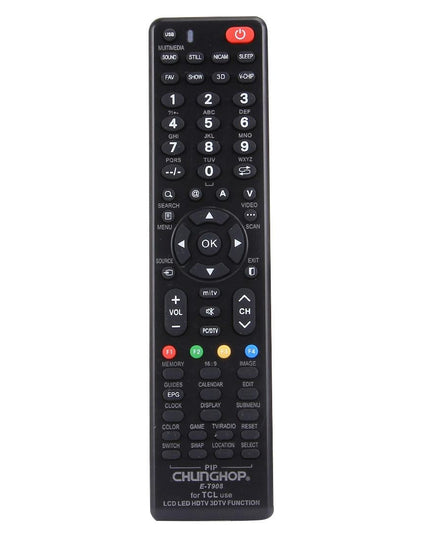 Universal Remote For Tcl Led / Lcd / Hdtv / 3Dtv - Chunghop T908-1915197966017236993
