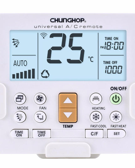 Universal Lcd Air Conditioner Remote Controller With Bracket - Chunghop K650E-1915197167652442113