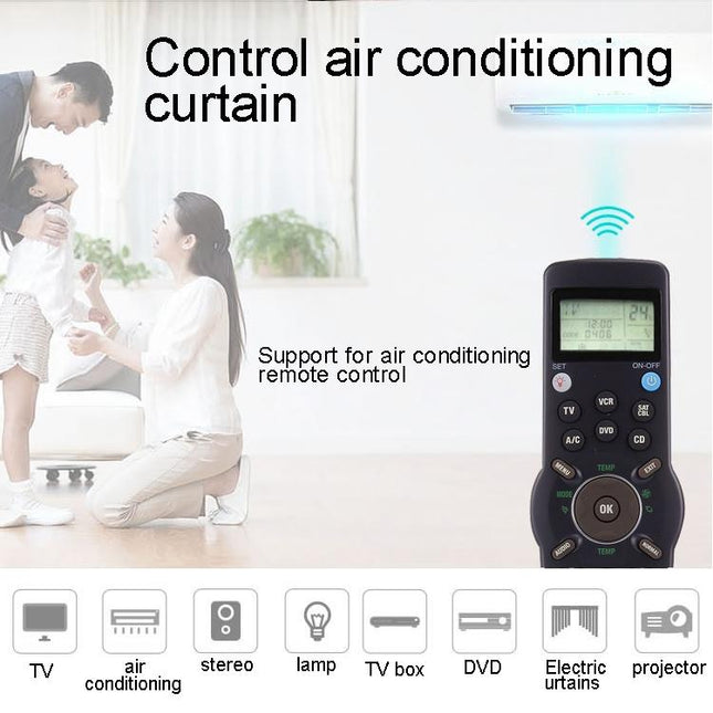 Universal Lcd Remote Controller With Learning Function For Tv Vcr Sat Cbl Dvd Cd A / C - Chunghop Rm L991-1915197264465367043