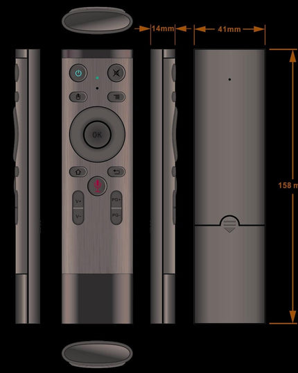 Universal 3D Air Mouse Remote With Voice Control-1915197465016012805
