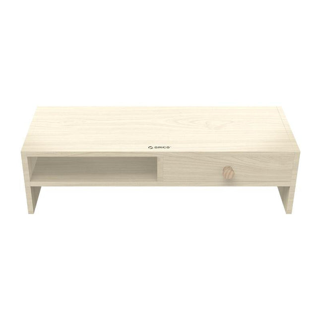 Wood Grain Monitor Stand With Drawer - 2 Layers-1915197507139407873