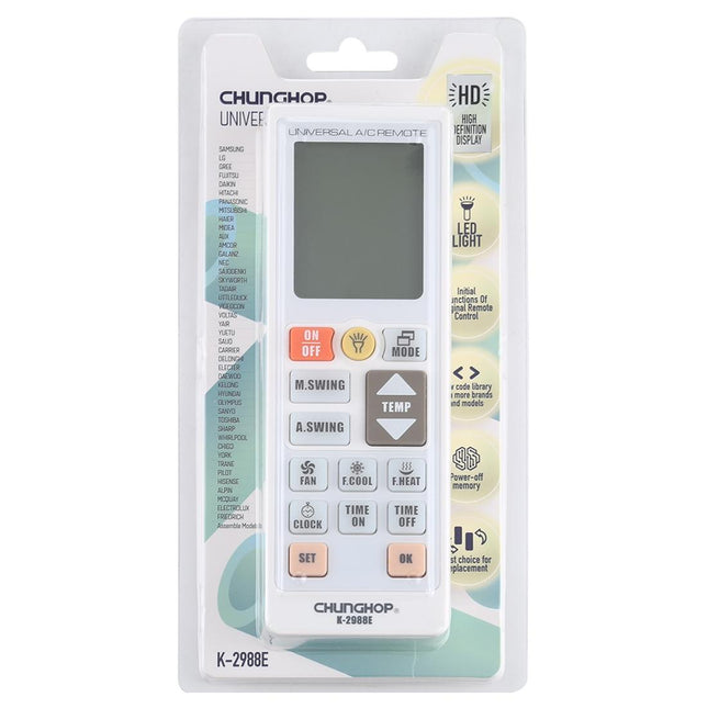 Universal A / C Remote Controller With Flashlight - Chunghop-1915197922778157063