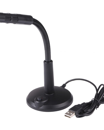 Usb Computer Microphone - Plug And Play - Black-1915196753523642369
