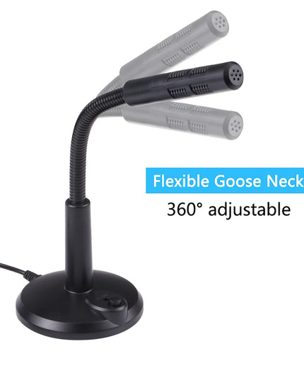 Usb Computer Microphone - Plug And Play - Black-1915196753523642370