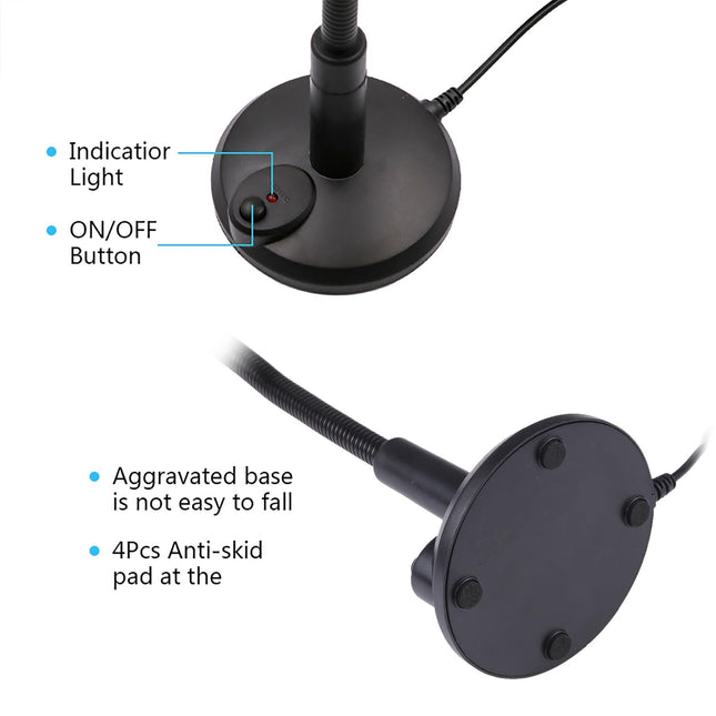 Usb Computer Microphone - Plug And Play - Black-1915196753523642372