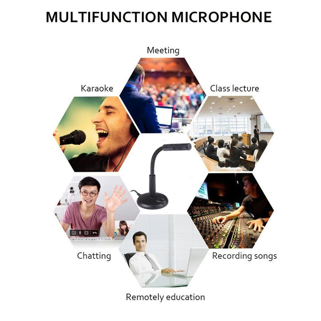 Usb Computer Microphone - Plug And Play - Black-1915196753523642374