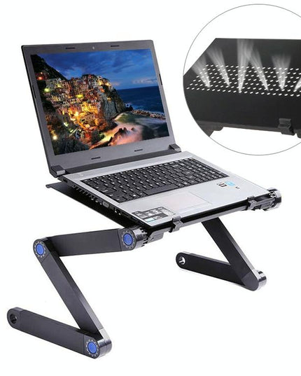 Adjustable Foldable Laptop Stand - Portable Aluminium Alloy - 360 Degree Rotation-1915196679531925511
