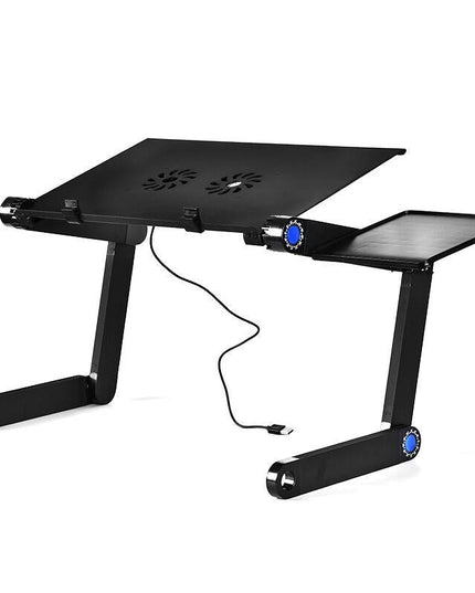 Adjustable Laptop Stand With Fans & Mouse Pad - Portable & Foldable-1915196722582261761