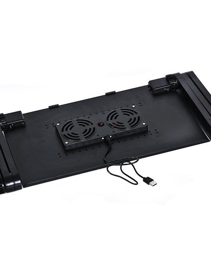 Adjustable Laptop Stand With Fans & Mouse Pad - Portable & Foldable-1915196722582261762