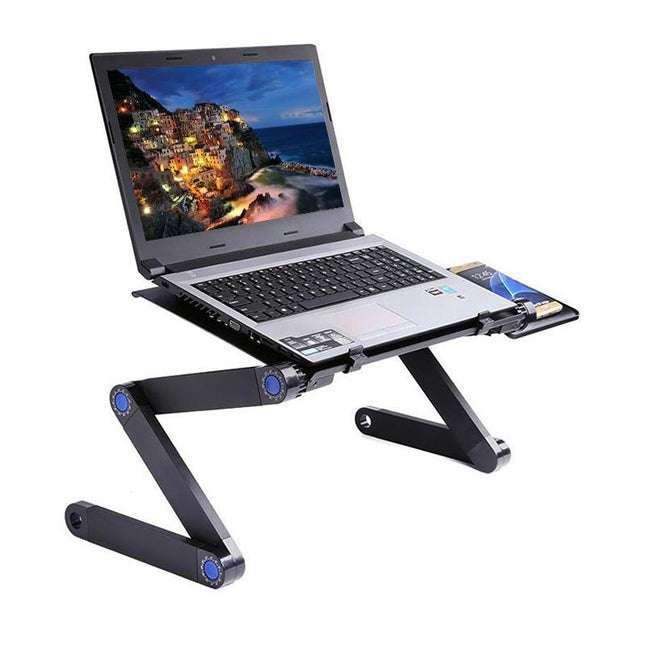 Adjustable Laptop Stand With Fans & Mouse Pad - Portable & Foldable-1915196722582261764