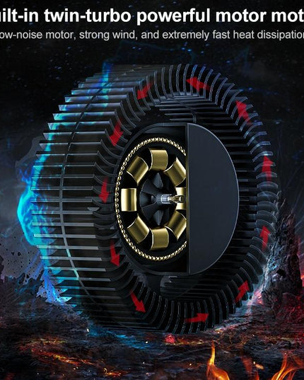 Dual Fan Laptop Radiator - Red Light-1915197490378969092