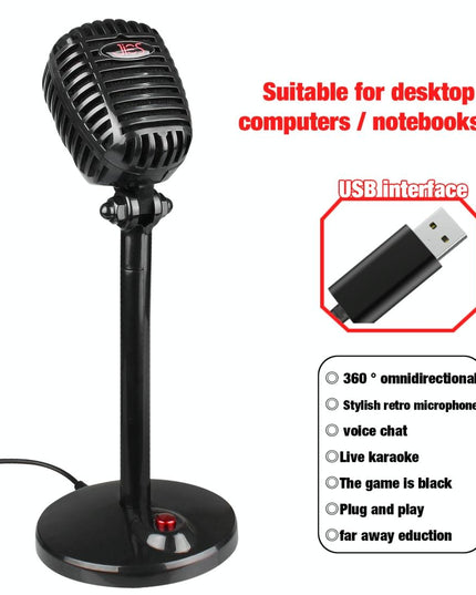 2.2M Usb Voice Chat Microphone - 360 Degree Rotatable For Video Conferencing-1915197678296371203