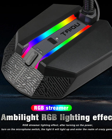 Flexible Usb Microphone With Rgb Lighting For Voice Chat And Video Conferencing-1915197799817940996