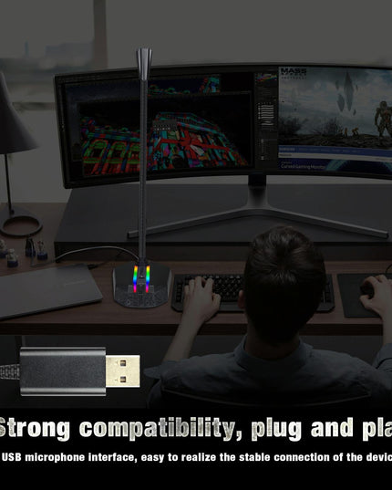 Flexible Usb Microphone With Rgb Lighting For Voice Chat And Video Conferencing-1915197799817941000