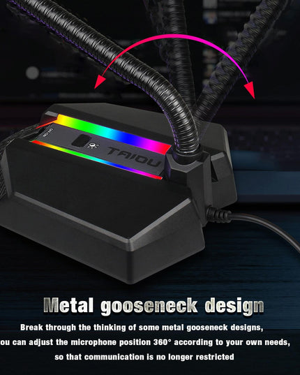 Flexible Usb Microphone With Rgb Lighting For Voice Chat And Video Conferencing-1915197799817941001