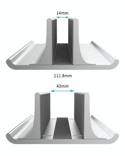 Adjustable Vertical Laptop Stand - Portable Aluminum Alloy Base Black-1915196776286130178