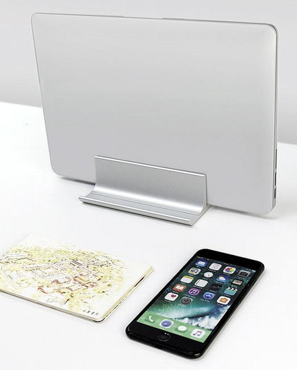 Adjustable Vertical Laptop Stand - Portable Aluminum Alloy Base Black-1915196776286130181