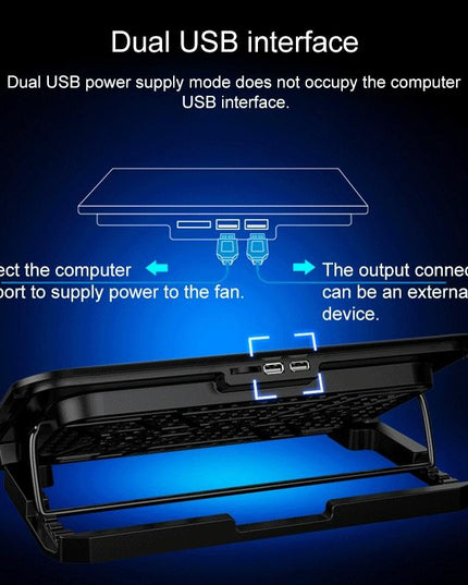 Silent Six-Fan Cooling Rack For Notebook Computers-1915198418846879751