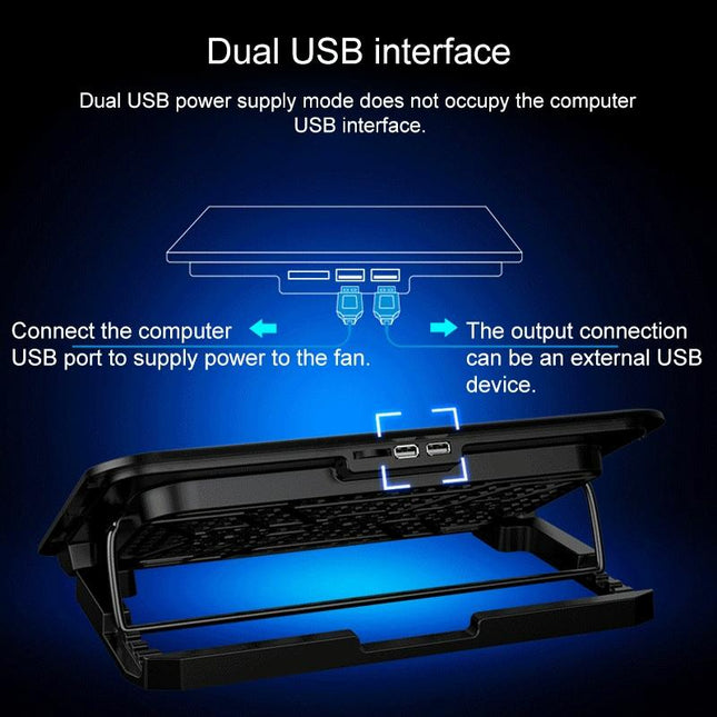 Silent Six-Fan Cooling Rack For Notebook Computers-1915198418846879751