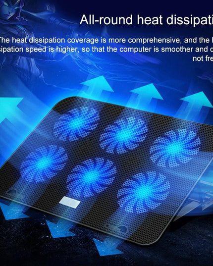 Silent Six-Fan Cooling Rack For Notebook Computers-1915198418846879753