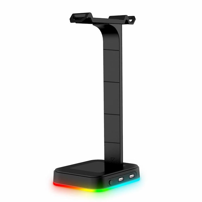 Rgb Gaming Headset Stand With Dual Usb - Black-1915196703061970944