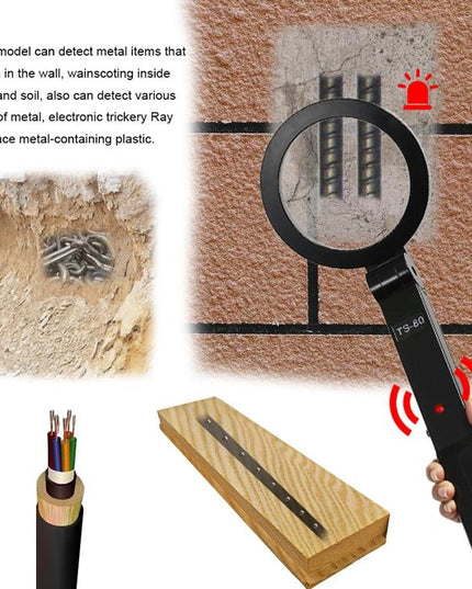 Portable Hand-Held Metal Detector - Folding Black-1915198297832820741