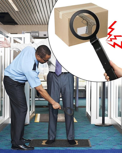 Portable Hand-Held Metal Detector - Folding Black-1915198297832820742