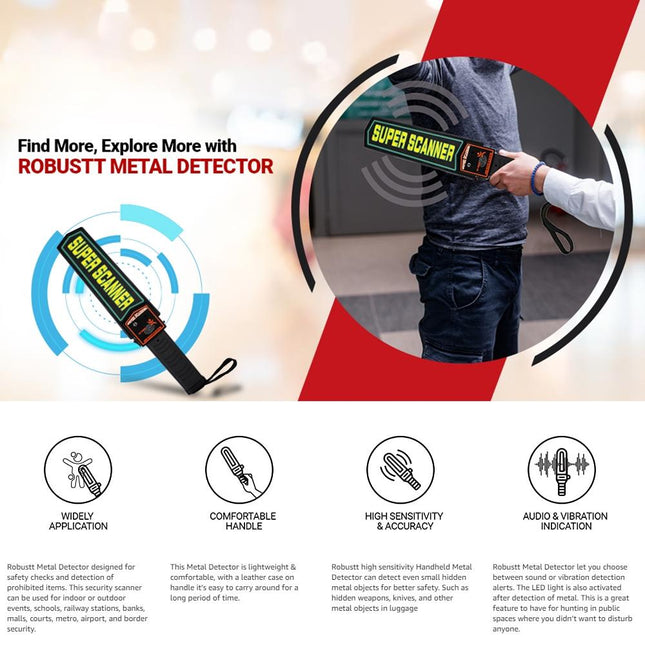 Hand-Held Metal Detector - 60Mm Detection Distance-1943465055131668487