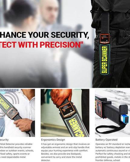 Hand-Held Metal Detector - 60Mm Detection Distance-1943465055131668488