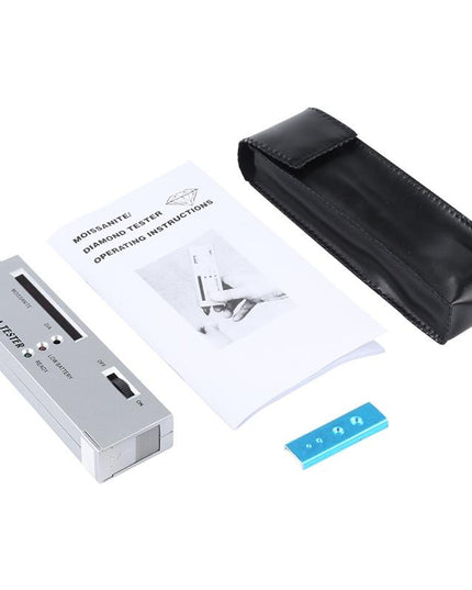 Silver Portable Moissanite / Diamond Tester - 9V Battery-1915198328077946884