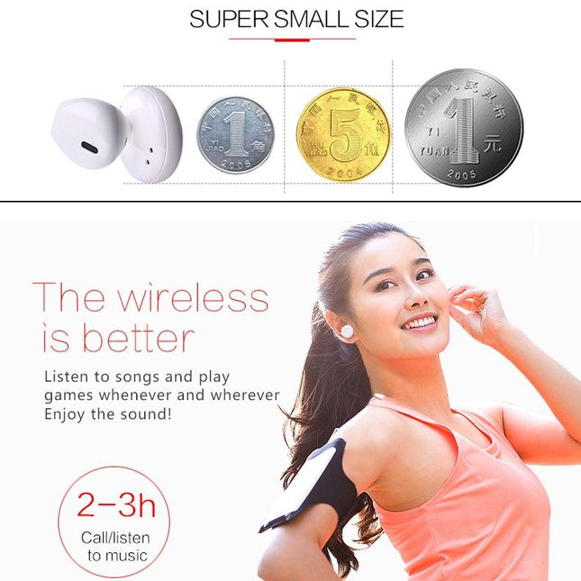 Mini Bluetooth 4.2 In-Ear Stereo Earphone With Charging Box - Single Ear-1915198076642004999