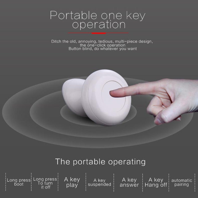Mini Bluetooth 4.2 In-Ear Stereo Earphone With Charging Box - Single Ear-1915198076642005000