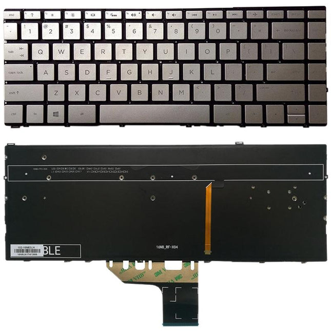 Backlit Us Keyboard For Hp Spectre X360 13-W Series - Silver-1915196600246996996
