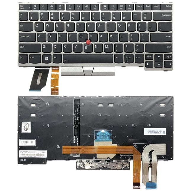 Lenovo Thinkpad E480 L480 L380 T480S Backlit Keyboard - Silver-1915196599672377347