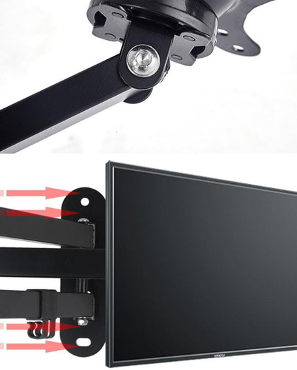 Universal Rotatable Retractable Monitor Wall Mount - 14-27 Inch-1915197476487434243