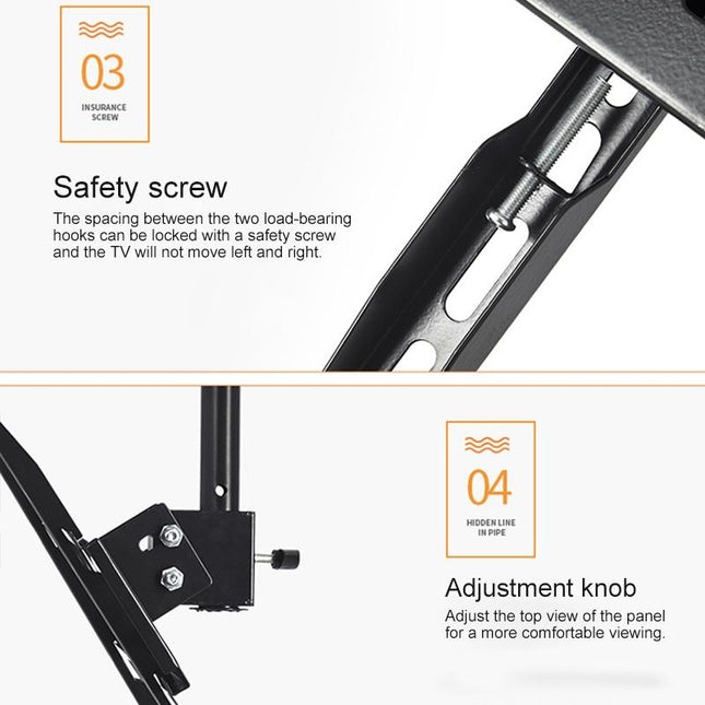 Adjustable Single Screen Tv Wall / Ceiling Mount - 32-65 Inch 0.5-2M Range-1915198423863267332