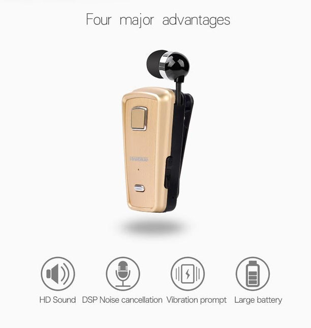 Retractable Bluetooth Headset With Caller Reminder And Anti-Theft Feature-1915198105221992449